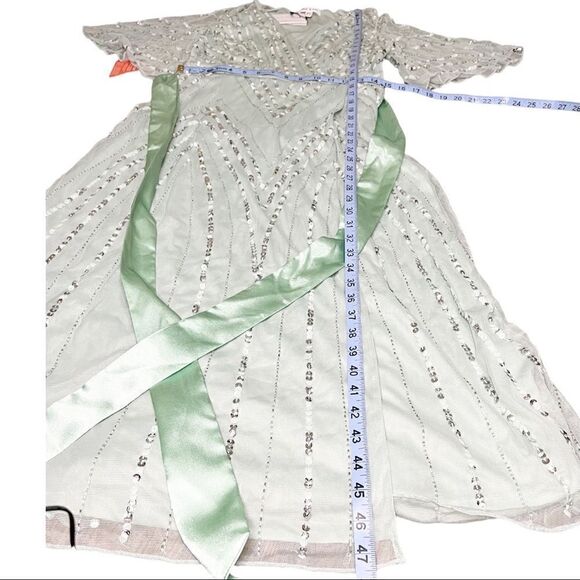 Frock and Frill embellished midi dress in sage green - Picture 10 of 10